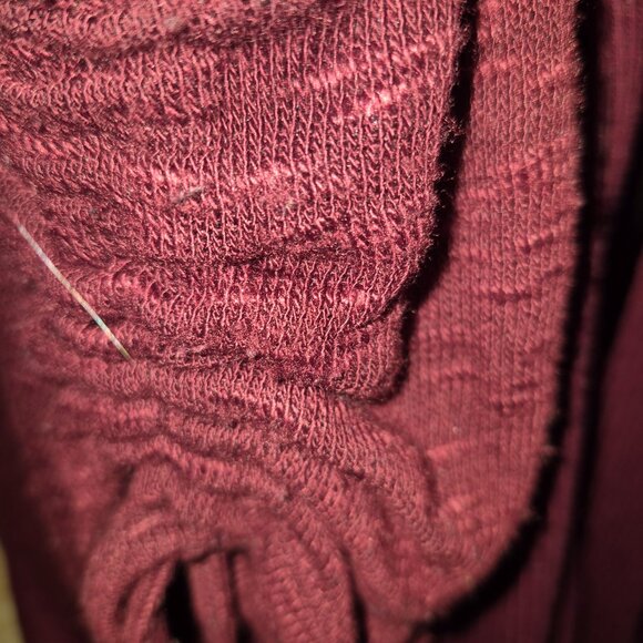 Xhilaration Burgundy Open Front Cardigan with Detailed Back Size Small - Picture 4 of 4